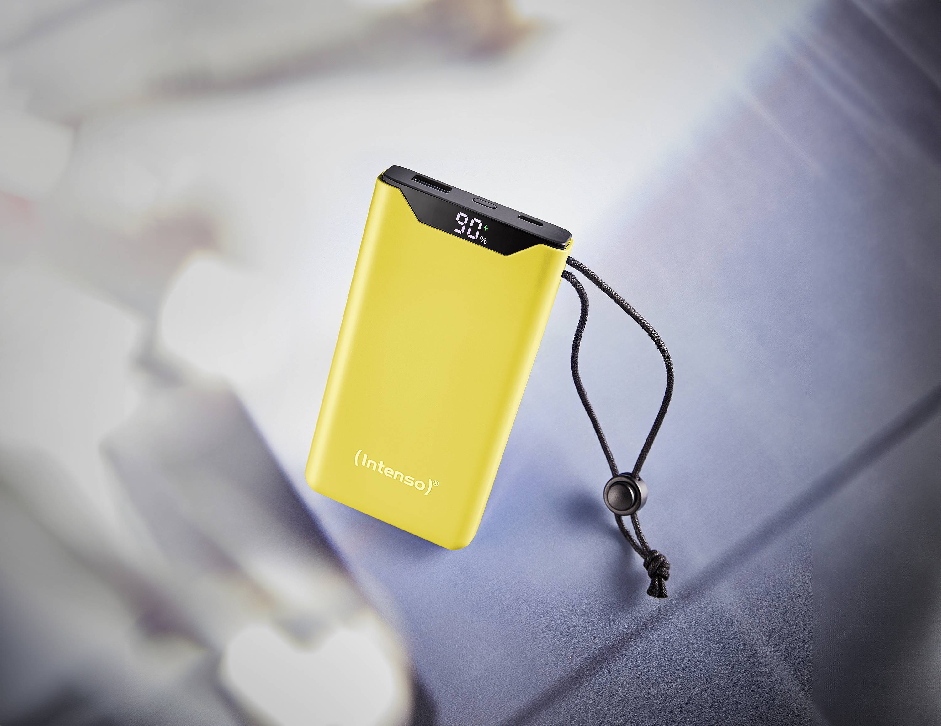 Intenso F10000 Powerbank 10000 mAh Quick Charge, USB PD LiPo USB-A, USB-C® Gelb Statusanzeige