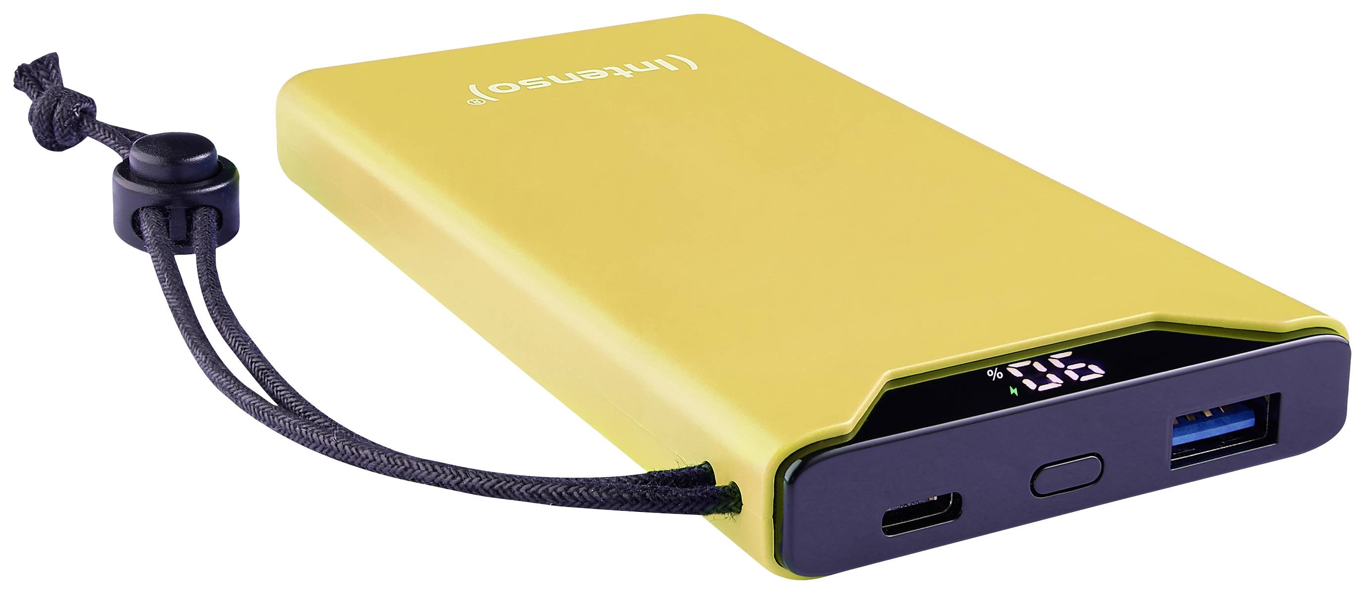 Intenso F10000 Powerbank 10000 mAh Quick Charge, USB PD LiPo USB-A, USB-C® Gelb Statusanzeige
