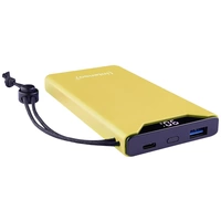 Intenso F10000 Powerbank 10000 mAh Quick Charge, USB PD LiPo USB-A, USB-C® Gelb Statusanzeige Intenso F10000 Powerbank 10000 mAh Quick Charge, USB PD LiPo USB-A, USB-C® Gelb Statusanzeige