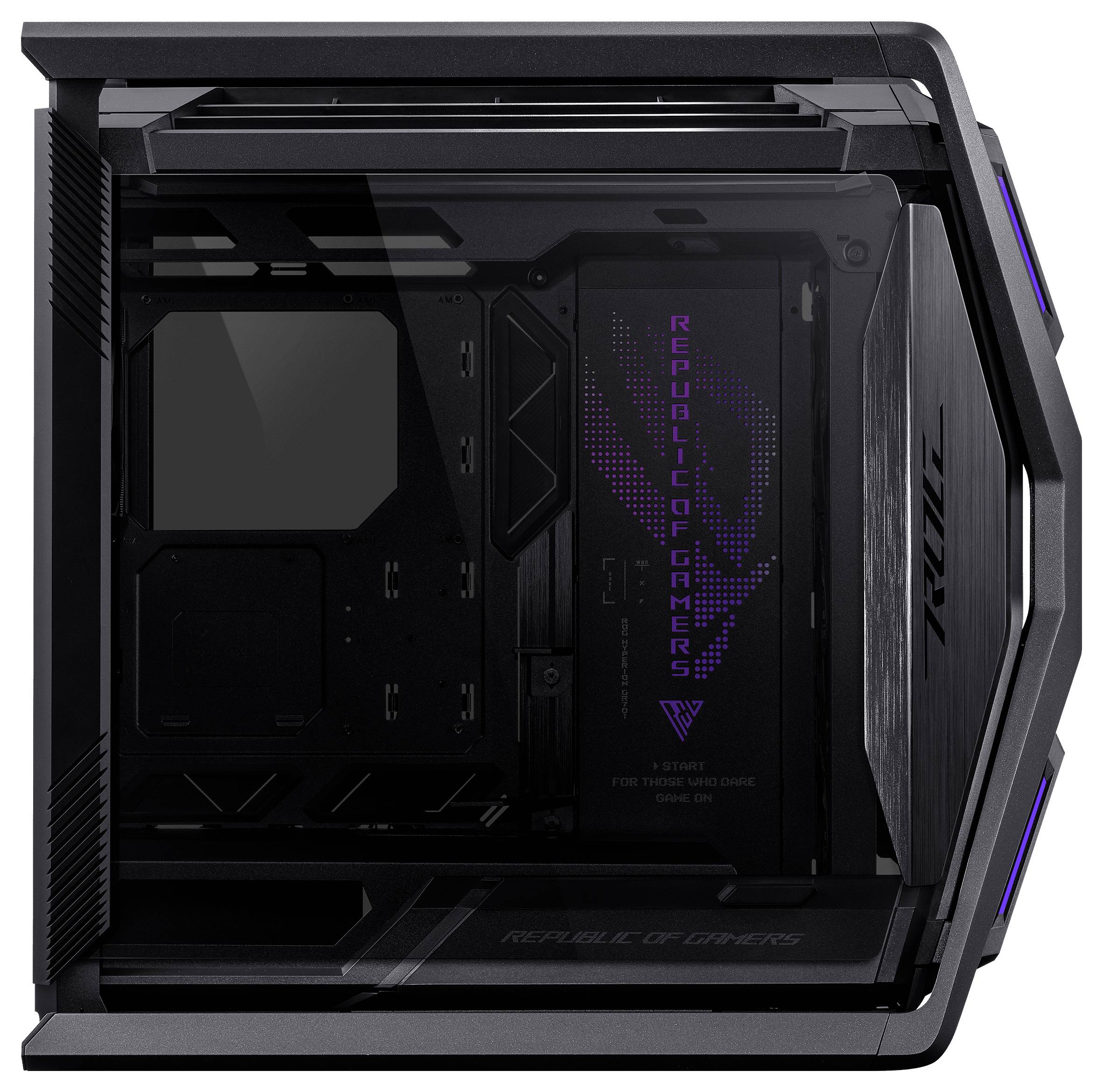 Asus Geh ROG HYPERION GR701 BTF EDITION Full Tower Towergehäuse, Gaming-Gehäuse, PC-Gehäuse Schwarz, Transparent Seitenfenster