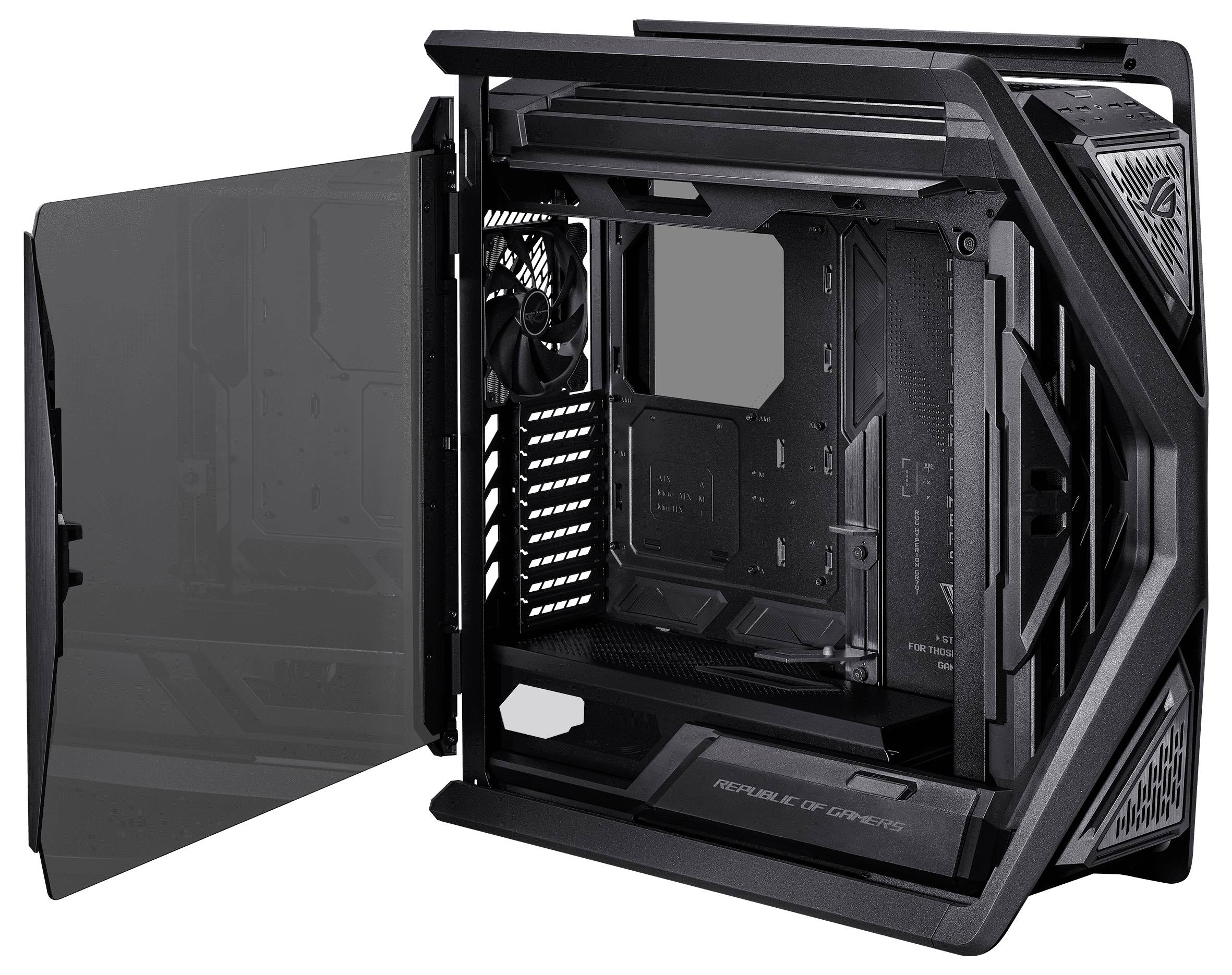 Asus Asus Geh ROG HYPERION GR701 BTF EDITION Full Tower Towergehäuse, Gaming-Gehäuse, PC-Gehäuse Schwarz, Transparent Seitenfenster, mit Lüftungs