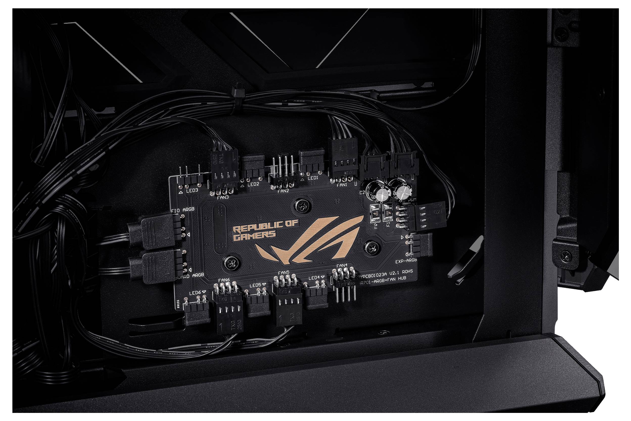 Asus Asus Geh ROG HYPERION GR701 BTF EDITION Full Tower Towergehäuse, Gaming-Gehäuse, PC-Gehäuse Schwarz, Transparent Seitenfenster, mit Lüftungs