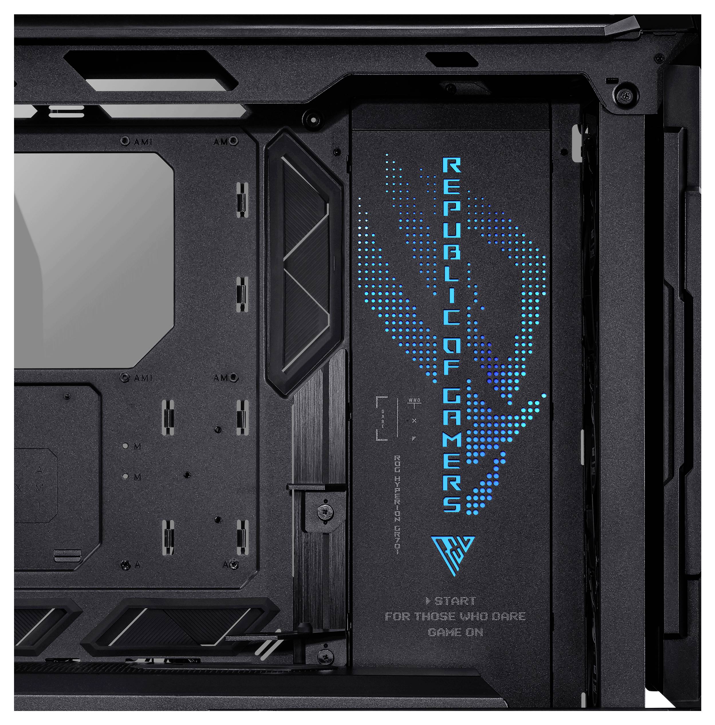 Asus Asus Geh ROG HYPERION GR701 BTF EDITION Full Tower Towergehäuse, Gaming-Gehäuse, PC-Gehäuse Schwarz, Transparent Seitenfenster, mit Lüftungs