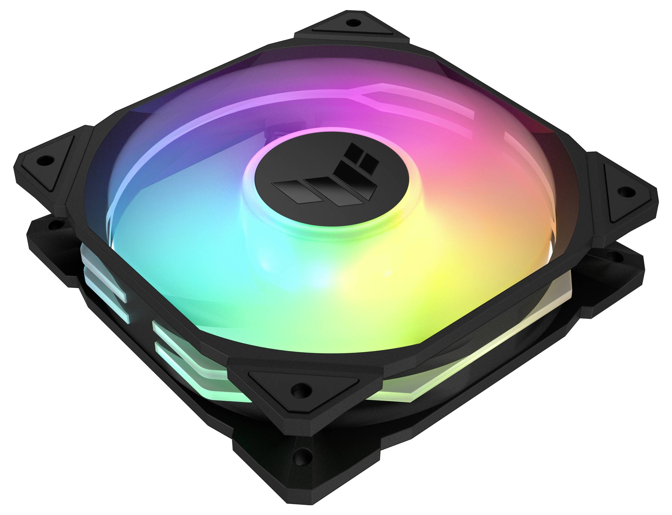 Gehäuselüfter mit mehrfarbigen LED-Leuchten, erzeugt einen beeindruckenden Lichteffekt, ideal für PC-Modding und Beleuchtung.