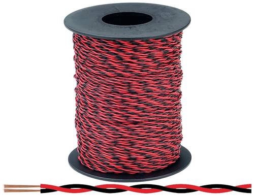 Donau Elektronik 210-10-100 Litze 2 x 0.04 mm² Rot, Schwarz 100 m