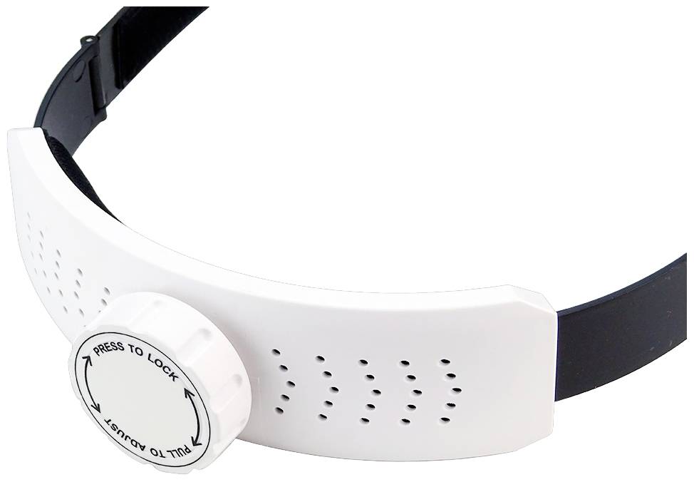 Donau Elektronik KBLP60 Premium Kopflupe mit LED-Beleuchtung Vergrößerungsfaktor: 1.5 x, 2 x, 3.5 x, 8 x, 9.5 x, 11.5 x Weiß