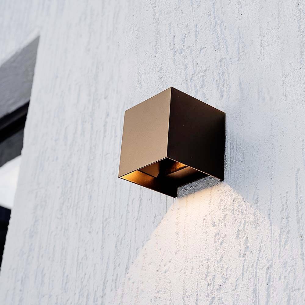 V-TAC VT-11109-C 11889 Solar-Außenwandleuchte mit Bewegungsmelder LED 9W Braun