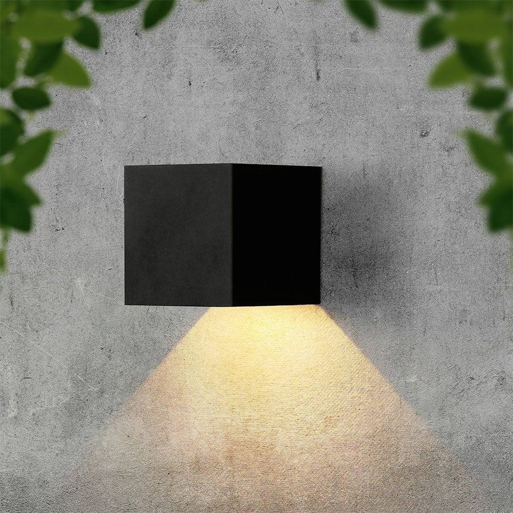 V-TAC VT-11109-B 11885 Solar-Außenwandleuchte mit Bewegungsmelder LED 9W Schwarz