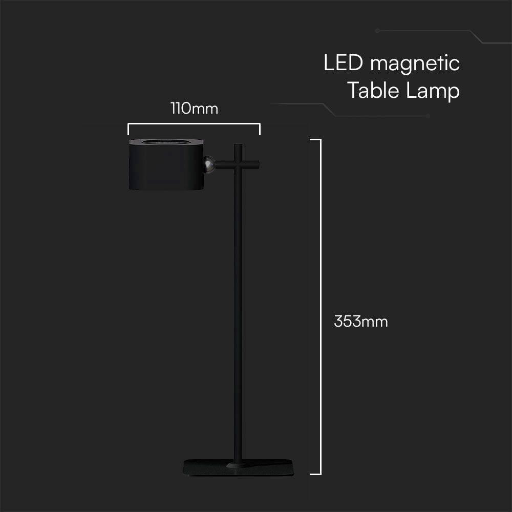 V-TAC VT-10115-B 23411 Akku-Tischlampe LED 3W Schwarz