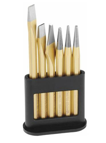 Rennsteig Werkzeuge R421 000 09 Werkzeugsatz im Kunststoffhalter Meißel-Set 6teilig 11 mm Achtkants