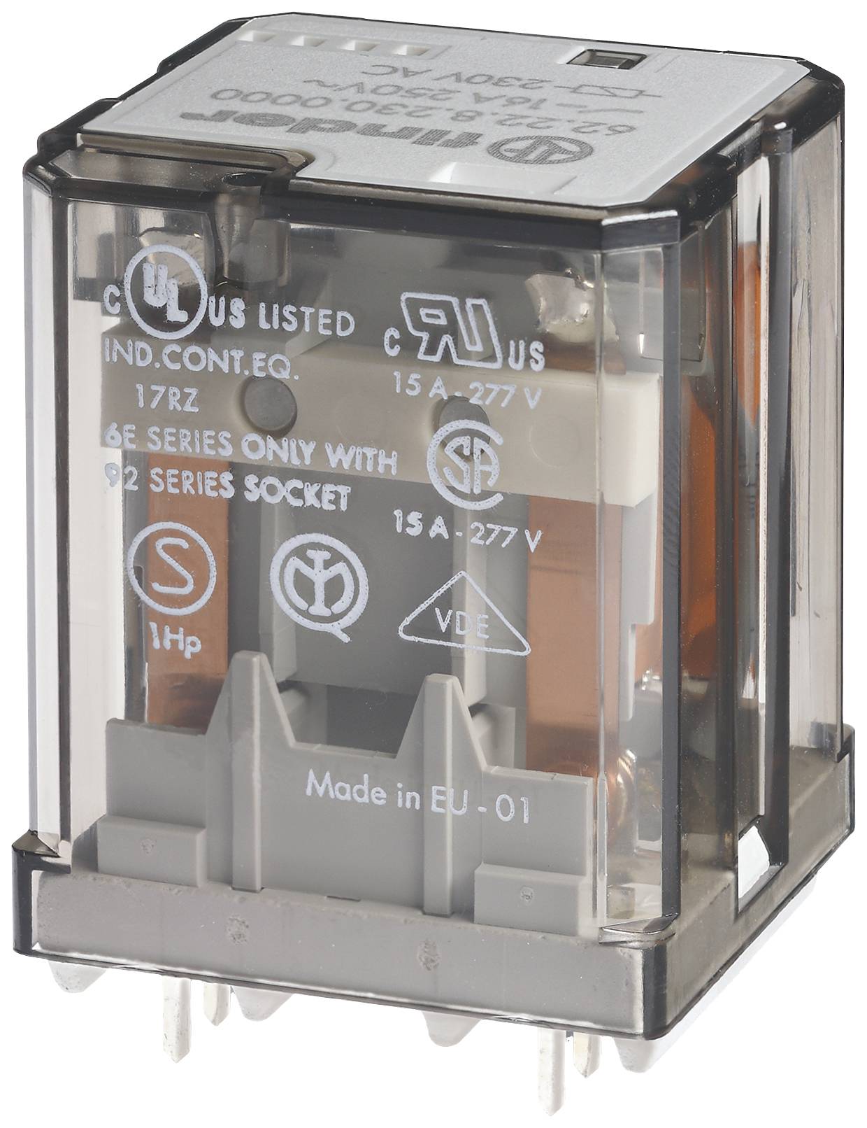 Finder 62.23.8.230.4000 Printrelais 230 V/AC 16A 3 Wechsler