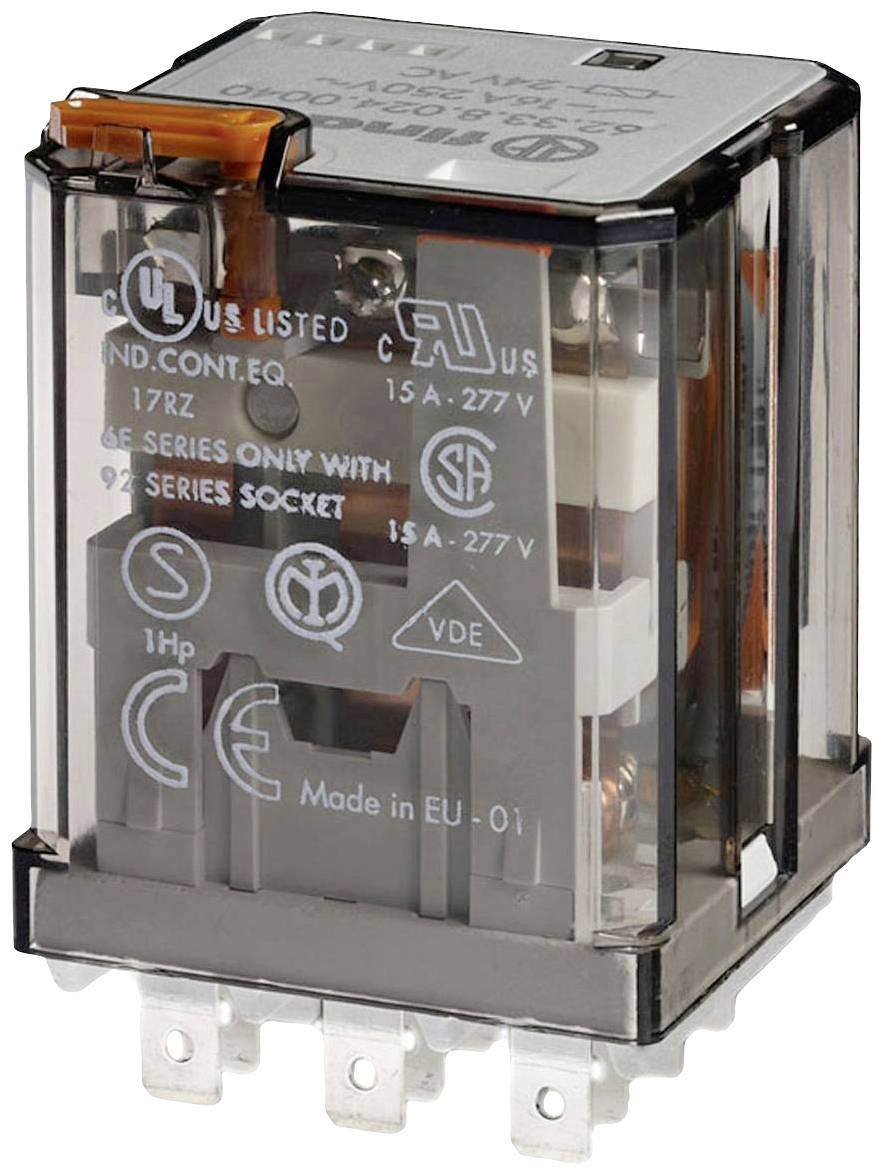 Finder 62.33.9.220.4300 Steckrelais 220 V/DC 16A 3 Schließer