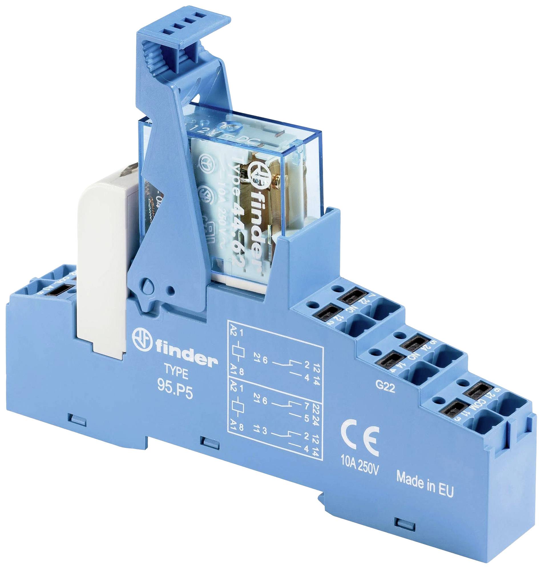 Finder 48.P8.7.024.0050 Koppelrelais 24 V/DC 10A 2 Wechsler