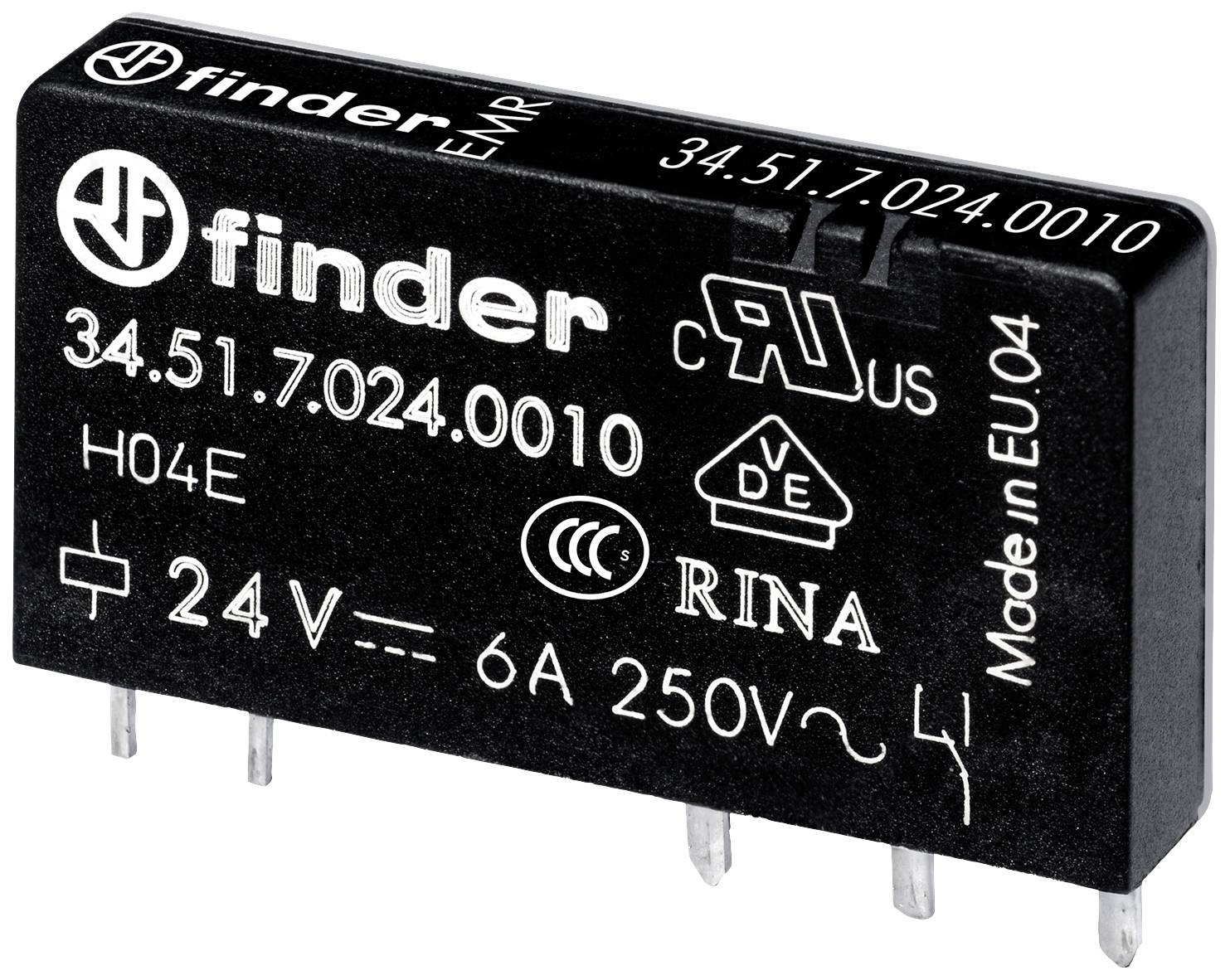 Finder 34.51.7.024.0310 Printrelais 24 V/DC 6A 1 Schließer