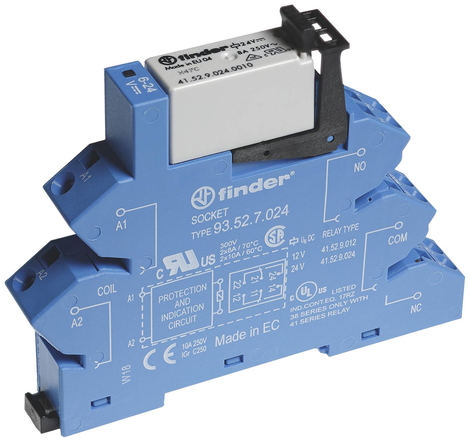 Finder 38.62.7.024.0050 Koppelrelais 24 V/DC 8A 2 Wechsler