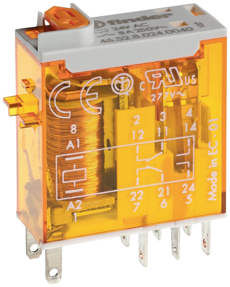Finder 46.52.9.048.0040 Steckrelais 48 V/DC 8A 2 Wechsler