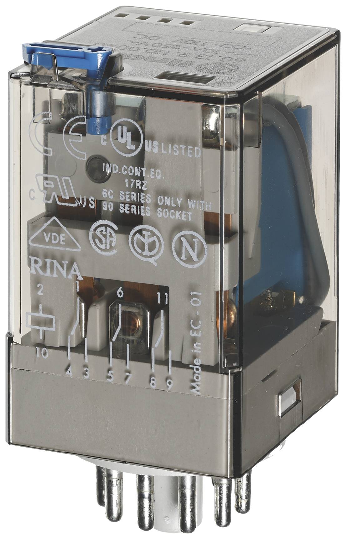 Finder 60.13.9.060.0040 Steckrelais 60 V/DC 10A 3 Wechsler