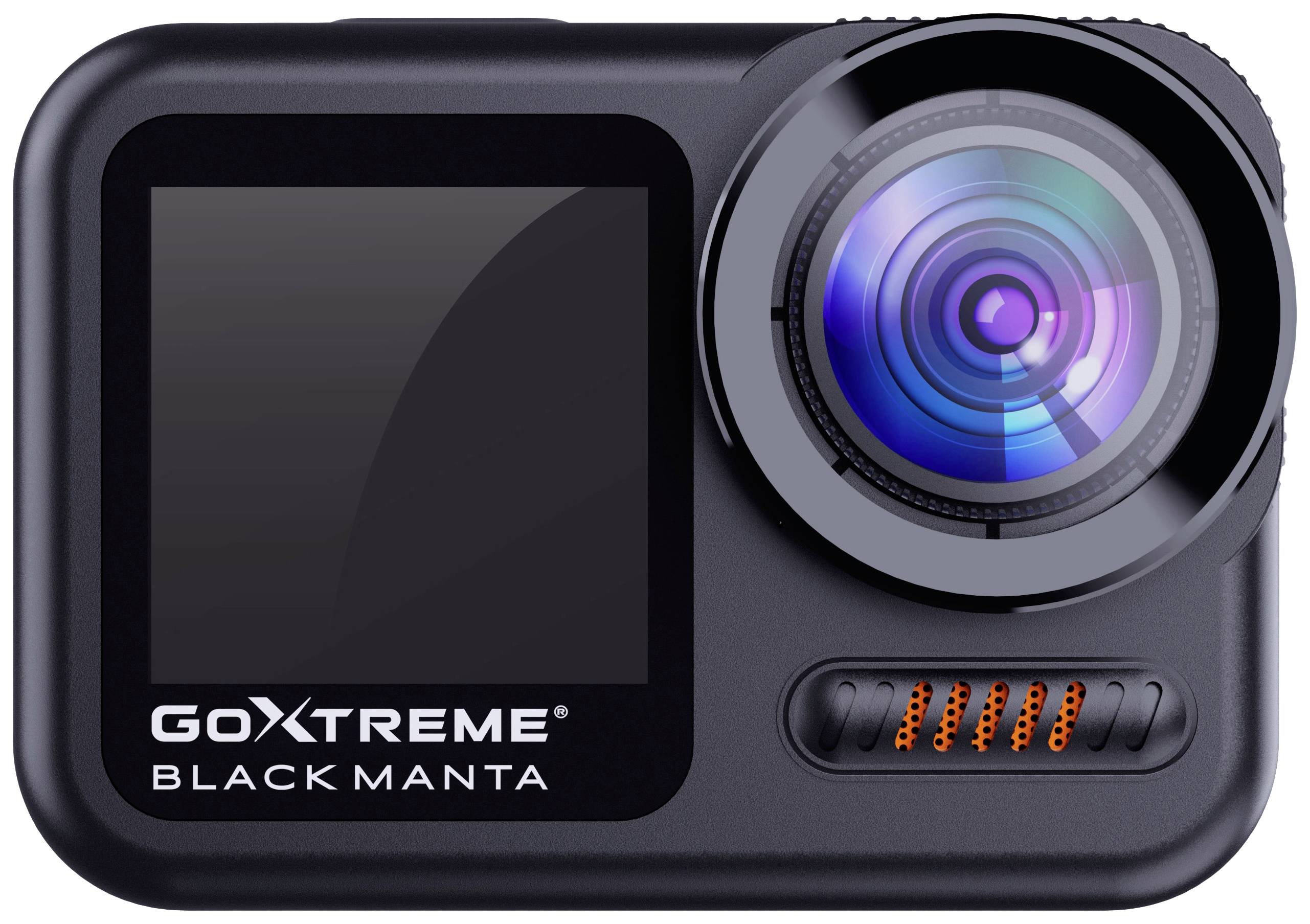 GoXtreme Black Manta 5K Action Cam Touch-Screen, WLAN, Zeitlupe/Zeitraffer, Dual-Display, Wasserfest, 5K, Bildstabilisierung