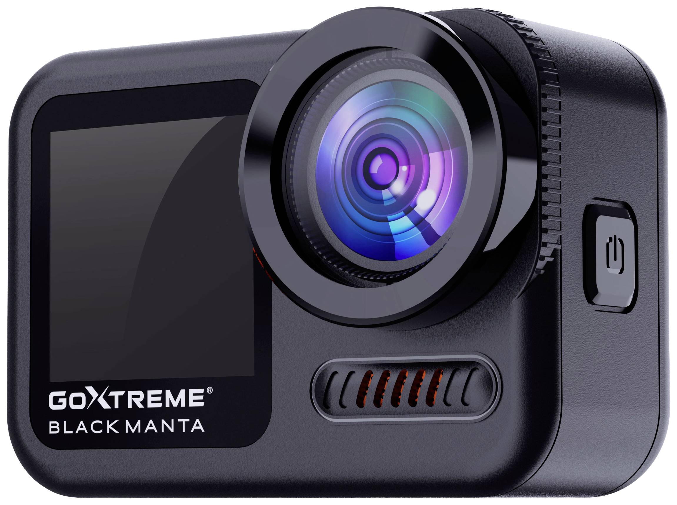 GoXtreme Black Manta 5K Action Cam Touch-Screen, WLAN, Zeitlupe/Zeitraffer, Dual-Display, Wasserfest, 5K, Bildstabilisierung