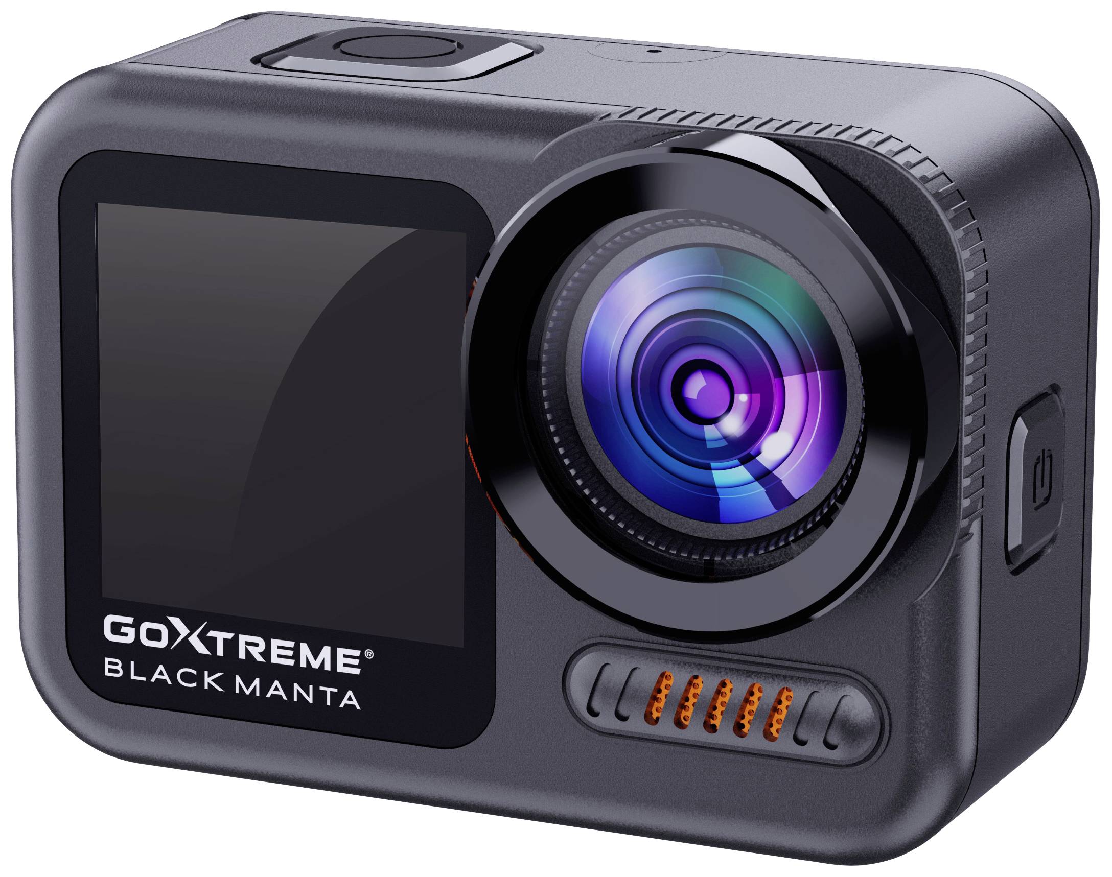 GoXtreme Black Manta 5K Action Cam Touch-Screen, WLAN, Zeitlupe/Zeitraffer, Dual-Display, Wasserfest, 5K, Bildstabilisierung