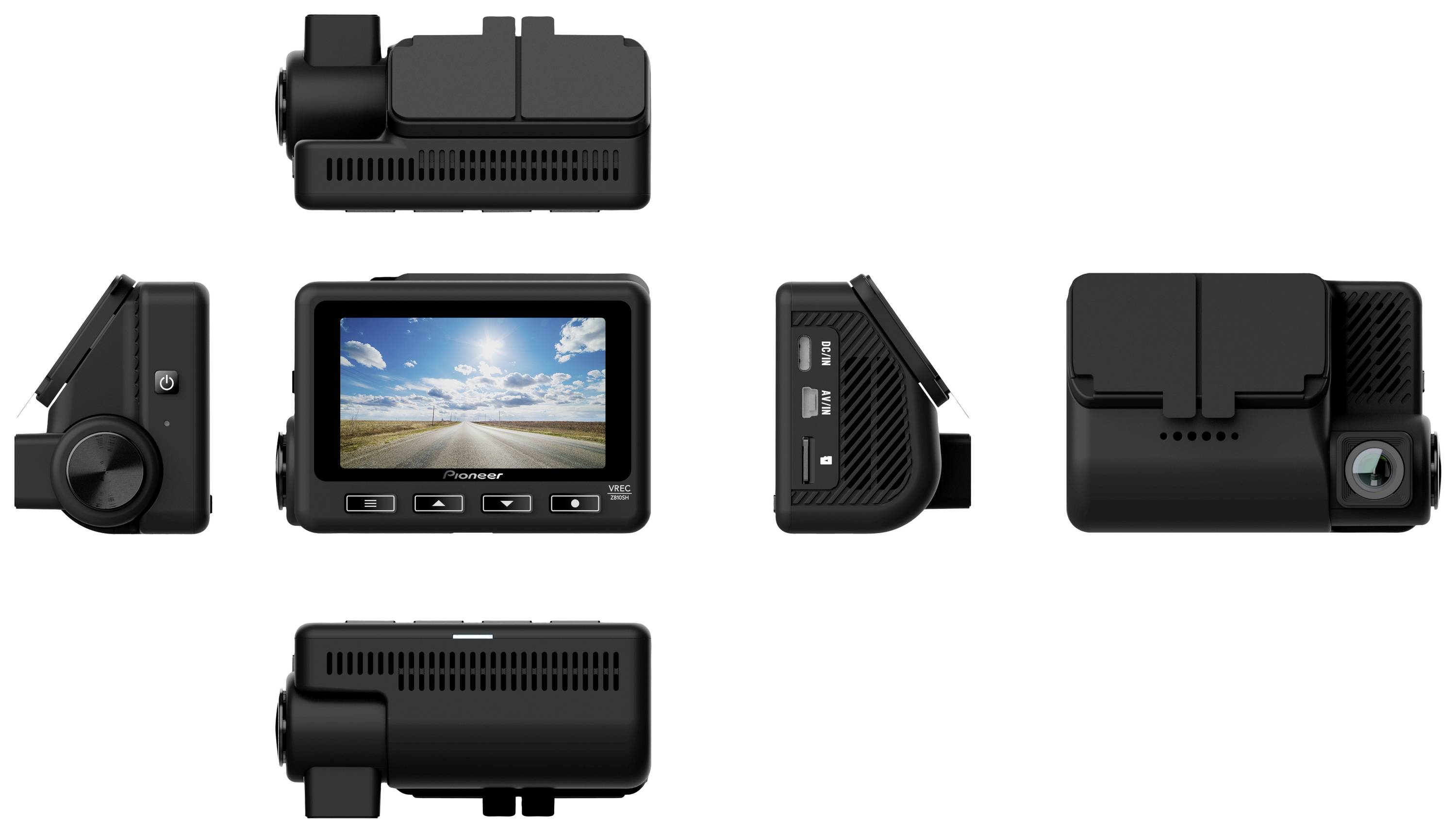 Pioneer VREC-Z810SH Dashcam mit GPS Blickwinkel horizontal max.=115° 12V Automatischer Start, Display, WLAN