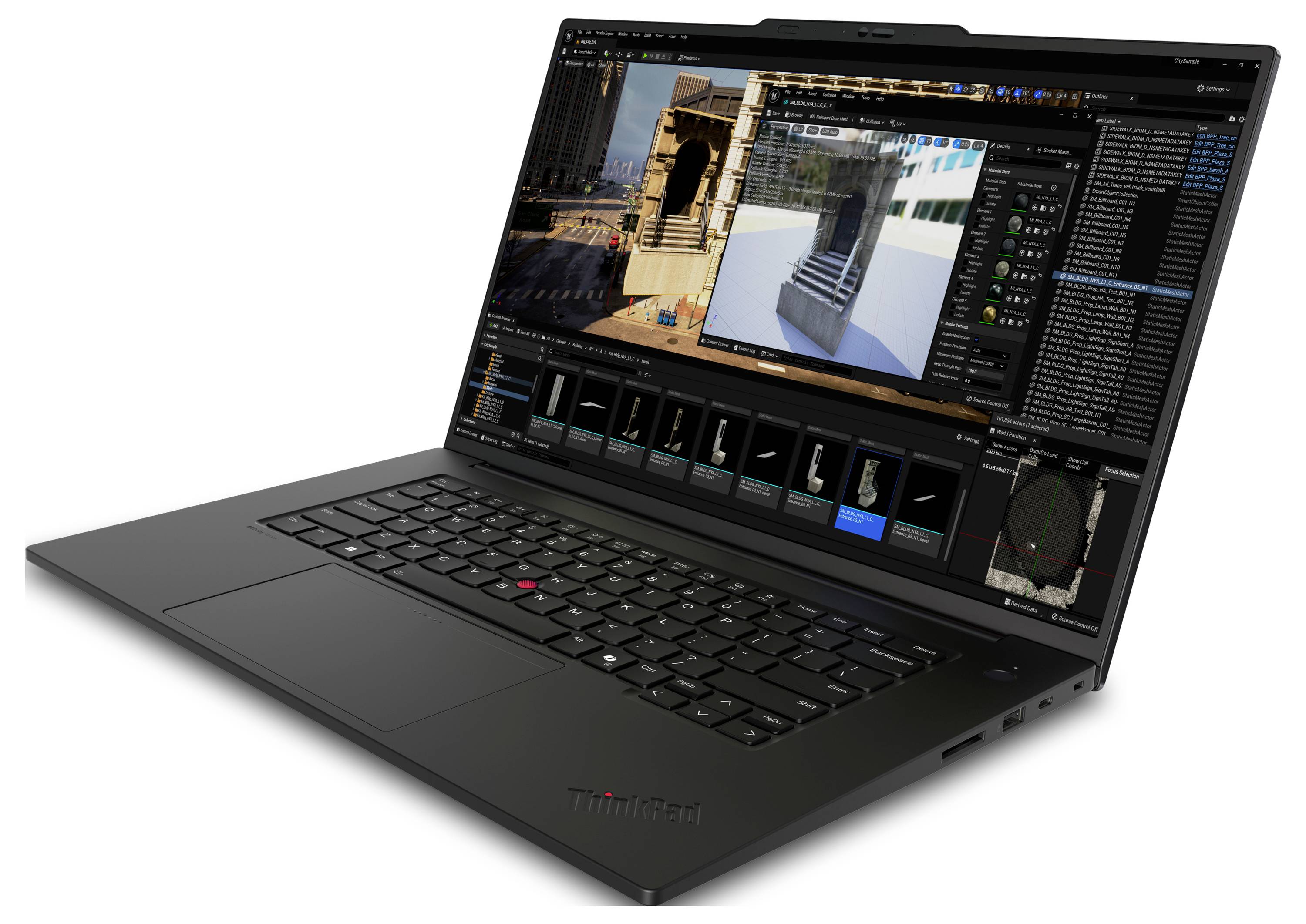 Lenovo Workstation Notebook ThinkPad P1 Gen 7 40.6 cm (16 Zoll) Full-HD+ Intel® Core™ Ultra 7 165H 1 TB SSD Schwarz 21KV001UGE