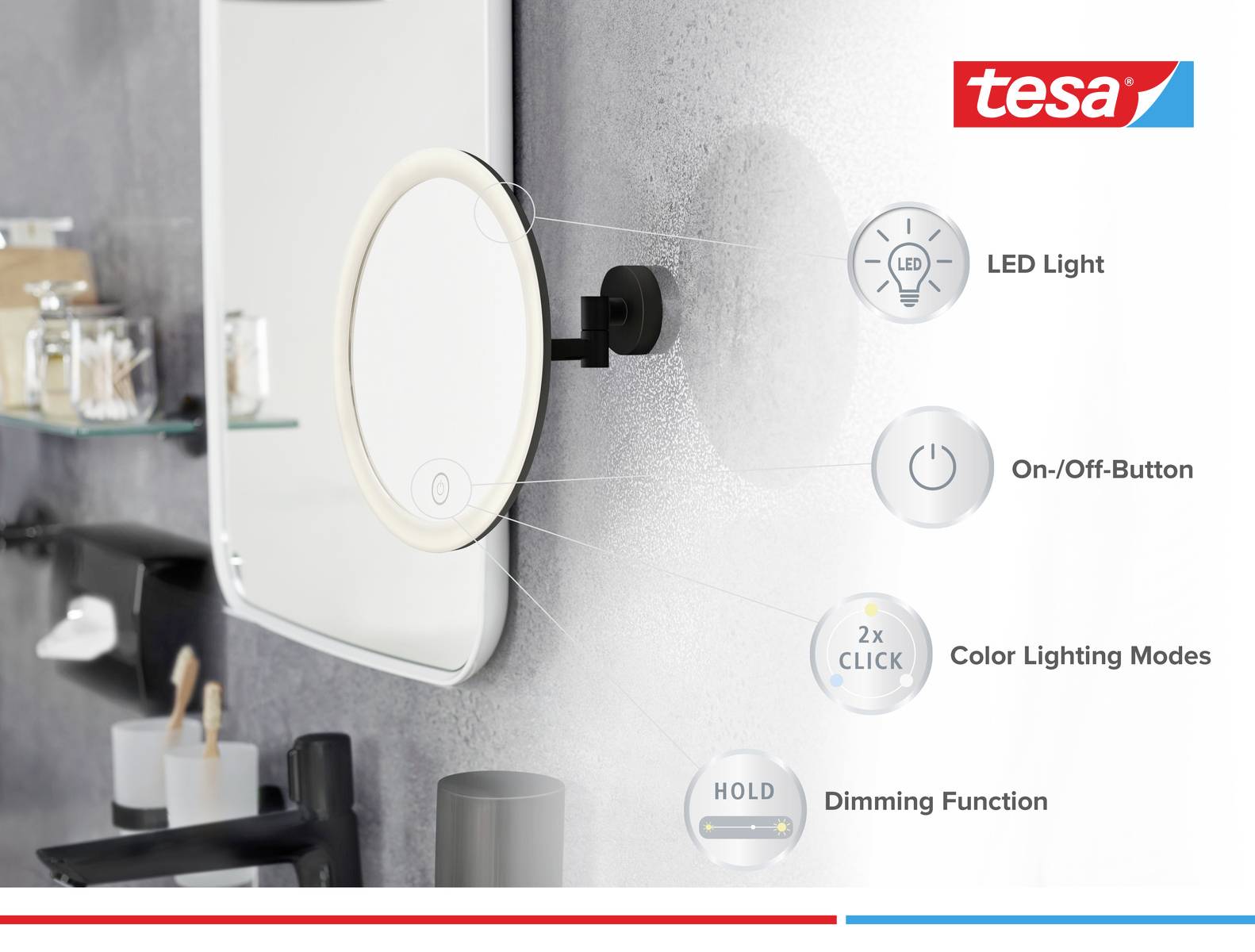 Tesa VISIOON Kosmetikspiegel