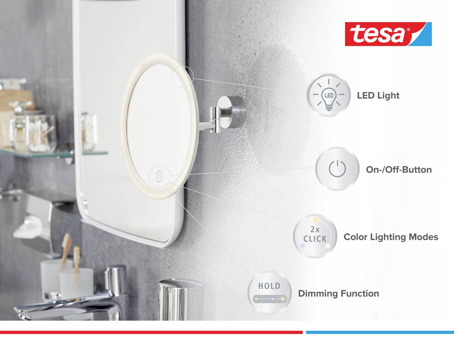 Tesa VISIOON Kosmetikspiegel