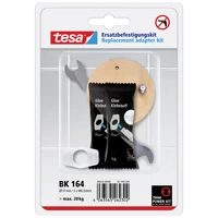 Tesa Power.Kit-Adapter Selbstklebendes Ersatzteil-Set, Metallplatte, Durchmesser 57mm (Ø) 57mm Inhalt: 1St. Tesa Power.Kit-Adapter Selbstklebendes Ersatzteil-Set, Metallplatte, Durchmesser 57mm (Ø) 57mm Inhalt: 1St.