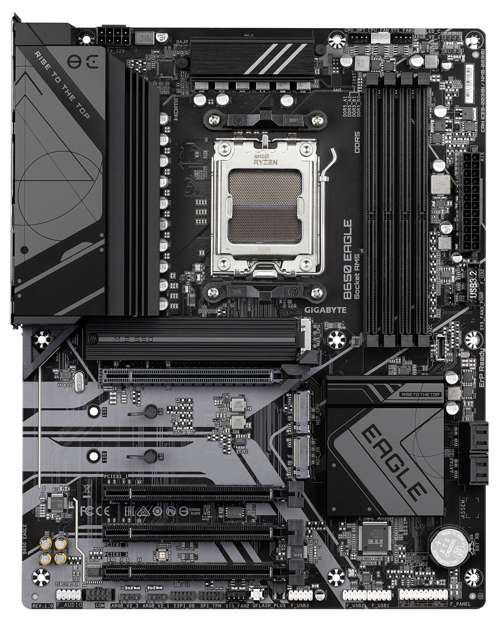 Gigabyte B650 EAGLE Mainboard Formfaktor (Details) ATX Mainboard-Chipsatz AMD® B650