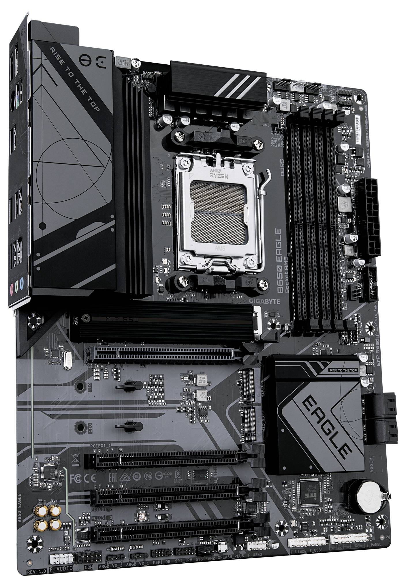 Gigabyte B650 EAGLE Mainboard Formfaktor (Details) ATX Mainboard-Chipsatz AMD® B650