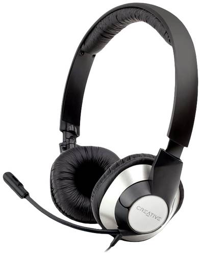 Creative HS-720 V2 On Ear Headset kabelgebunden Stereo Schwarz, Silber Lautstärkeregelung, Mikrofon
