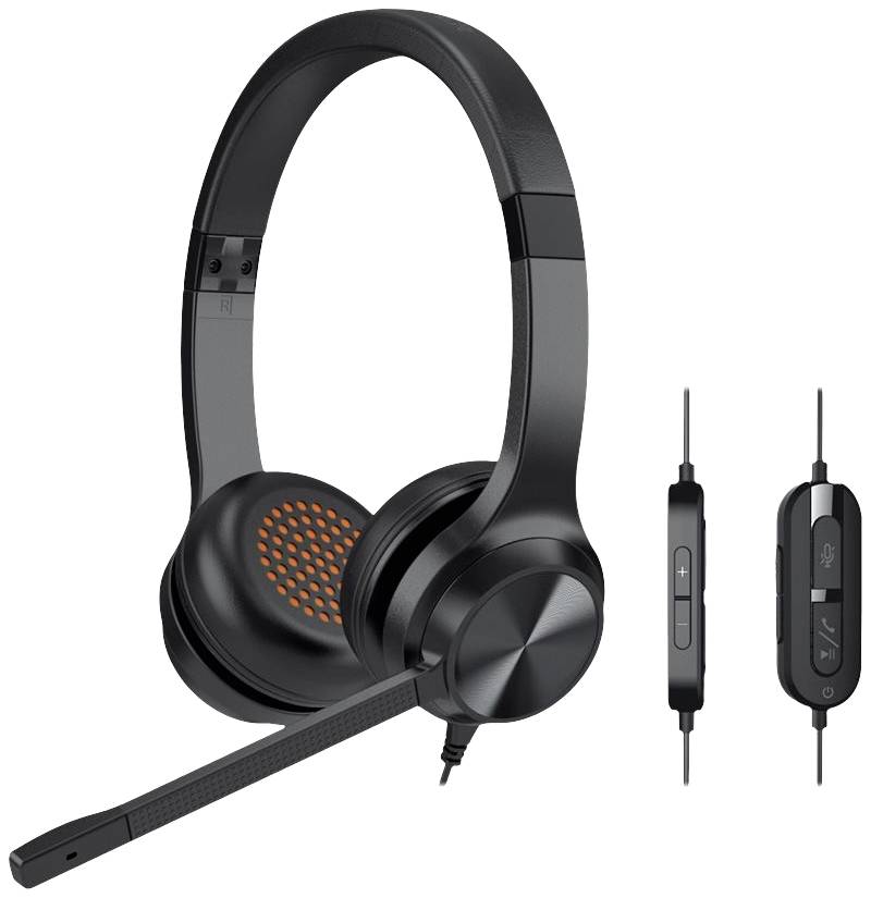 Creative Chat USB, On Ear Headset kabelgebunden Stereo Schwarz Lautstärkeregelung, Mikrofon-Stummschaltung