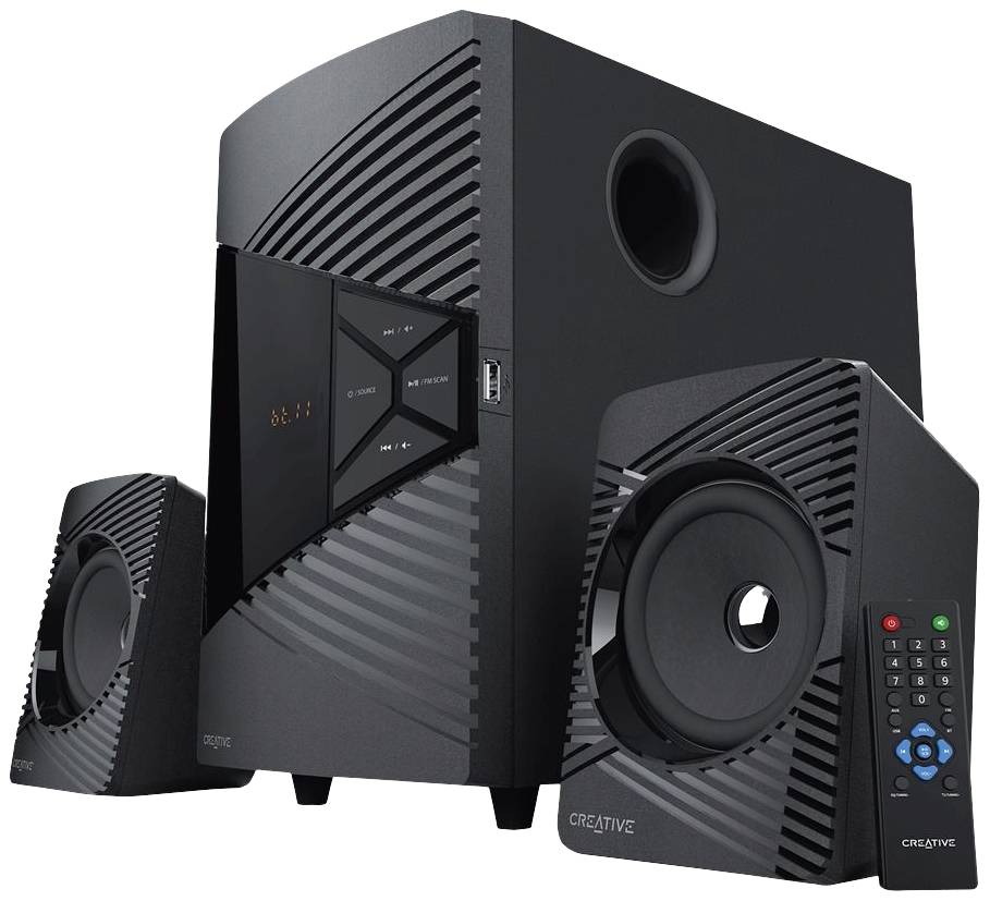 Creative SBS E2500 2.1 Bluetooth 2.1 PC-Lautsprecher Bluetooth®, Kabelgebunden, Digital 60W Schwarz