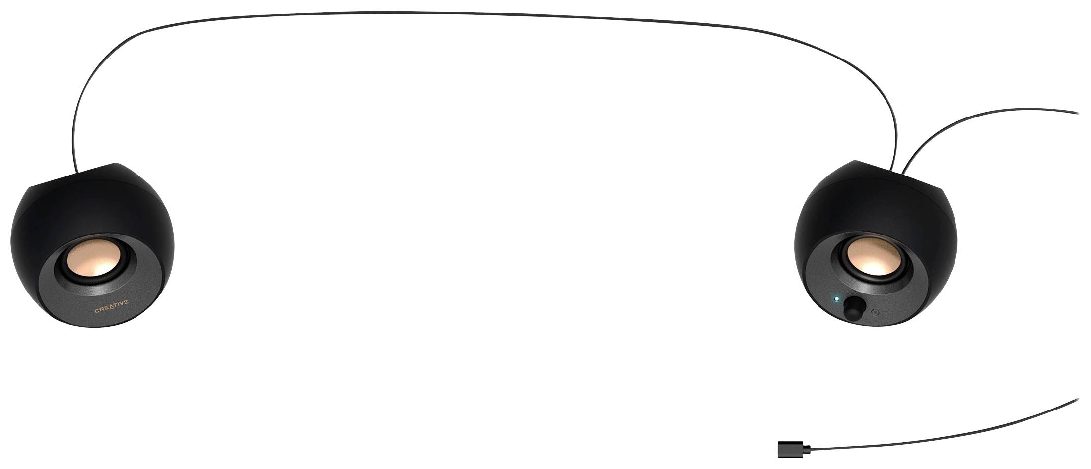 Creative Pebble V3 2.0 PC-Lautsprecher Bluetooth®, Kabelgebunden, Digital 16W Schwarz