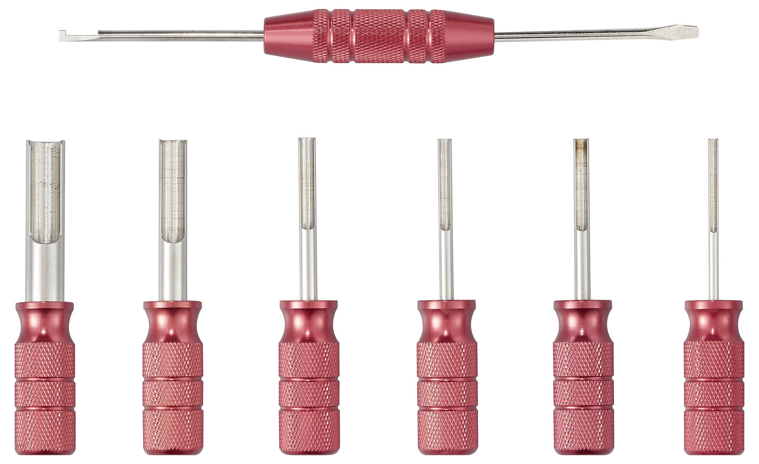 TOOLCRAFT TO-9659463 Entriegelungs Werkzeug-Set Deutsch-Terminal 4 Gauge, 8 Gauge, 12 Gauge, 14 Gauge, 16 Gauge, 20 Gauge