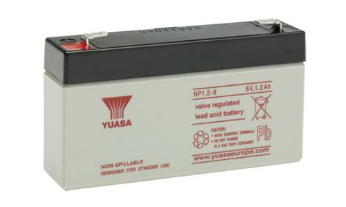 Yuasa NP1.2-6 Bleiakku 6 V 1.2 Ah Blei-Vlies (AGM) (B x H x T) 97 x 54.50 x 25 mm Geringe Selbstent