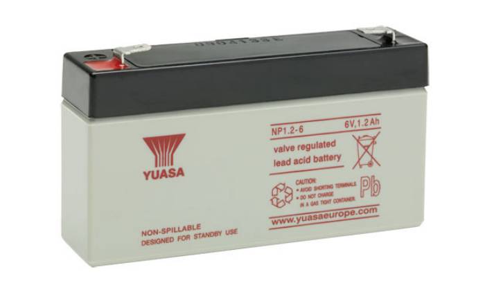 Yuasa NP1.2-6 Bleiakku 6V 1.2Ah Blei-Vlies (AGM) (B x H x T) 97 x 54.50 x 25mm Geringe Selbstentladung