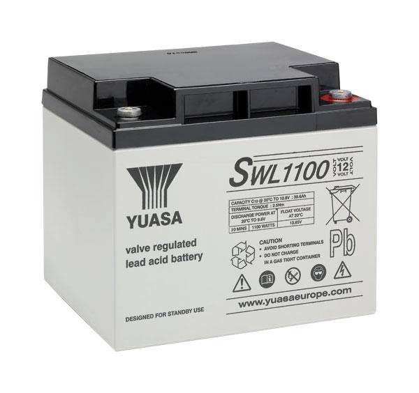 Yuasa SWL1100 Bleiakku 12 V 39.6 Ah Blei-Vlies (AGM) (B x H x T) 197 x 170 x 165 mm Geringe Selbste