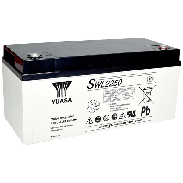 Yuasa SWL2250 Bleiakku 12V 86Ah Blei-Vlies (AGM) (B x H x T) 380 x 177.50 x 166mm Geringe Selbstentladung Yuasa SWL2250 Bleiakku 12V 86Ah Blei-Vlies (AGM) (B x H x T) 380 x 177.50 x 166mm Geringe Selbstentladung