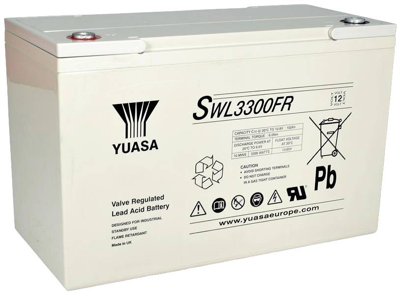 Yuasa SWL3300FR Bleiakku 12V 110.2Ah Blei-Vlies (AGM) (B x H x T) 350 x 225 x 168mm Geringe Selbstentladung