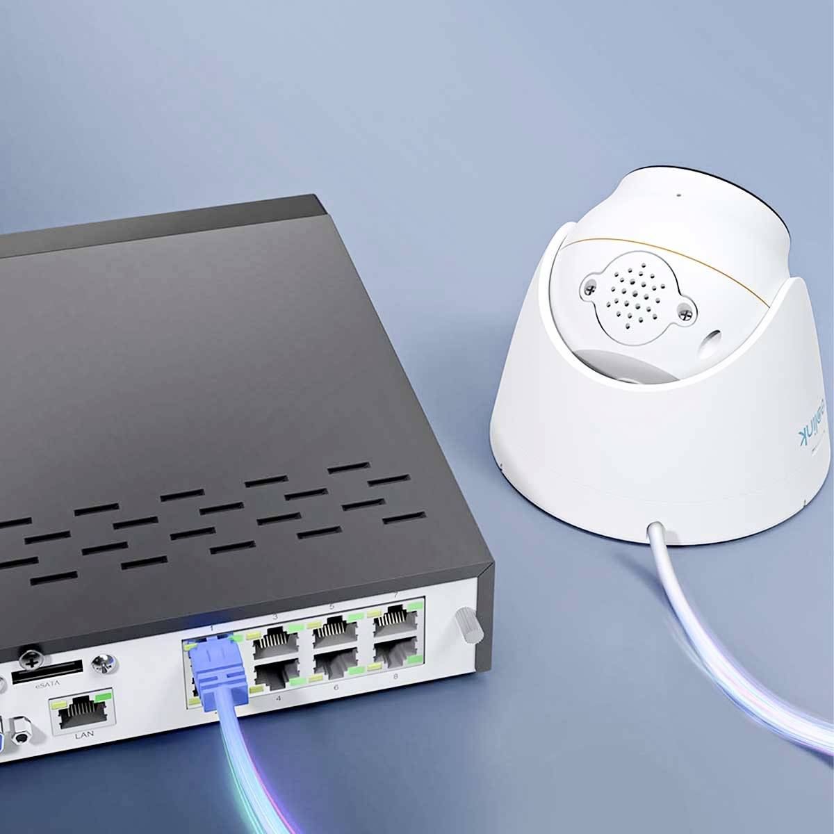 Reolink NVS8-12MD4 LAN IP-Überwachungskamera-Set 8-Kanal mit 4 Kameras 4512 x 2512 Pixel