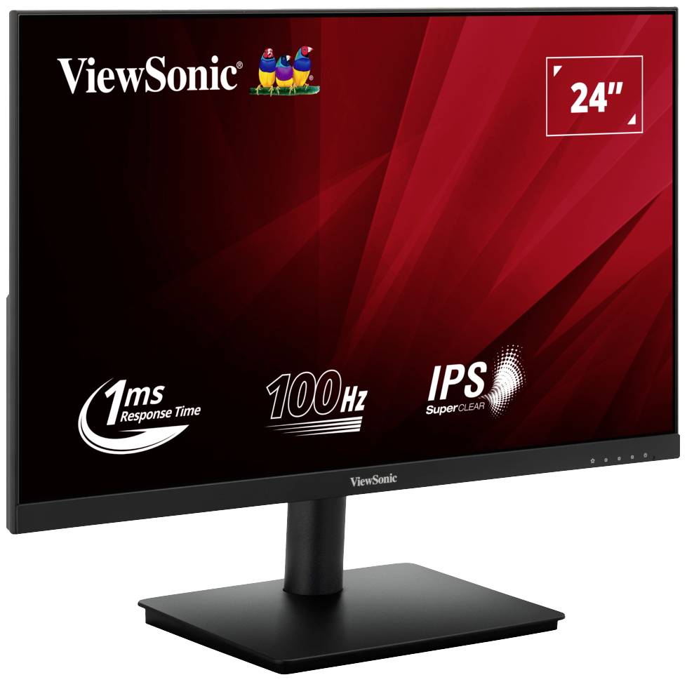 Viewsonic VA240-H LED-Monitor EEK E (A - G) 60.5 cm (23.80 Zoll) 1920 x 1080 Pixel 16:9 1 ms VGA, HDMI®, Audio, 2.0 (3.5 mm Klinke) IPS LED