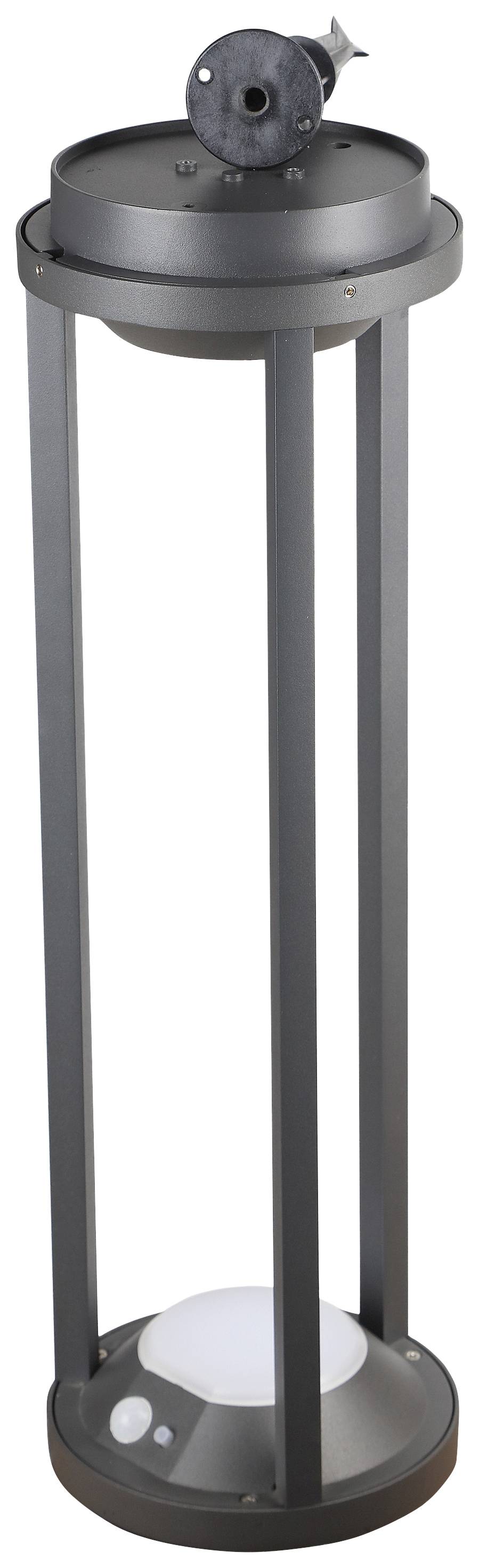 Heitronic VO-501401 PILASTRO Solar-Außenstandleuchte mit Bewegungsmelder LED 2W Anthrazit