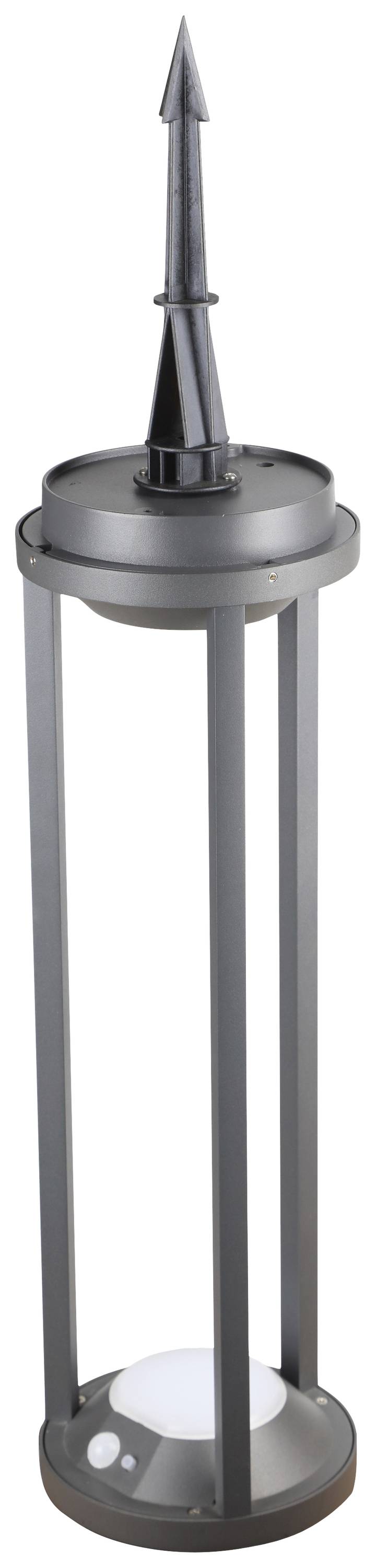 Heitronic VO-501401 PILASTRO Solar-Außenstandleuchte mit Bewegungsmelder LED 2W Anthrazit