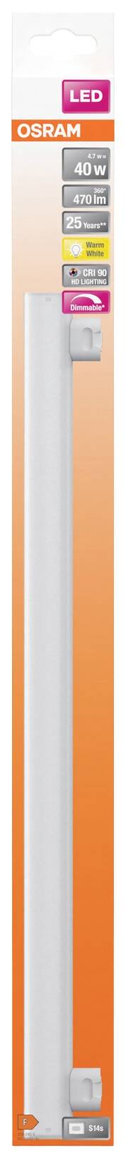 OSRAM HOMELIGHTING 4099854232879 LED EEK F (A - G) S14s Stabform 4.7 W = 40 W Warmweiß (Ø x H) 29 mm x 29 mm 1 St.