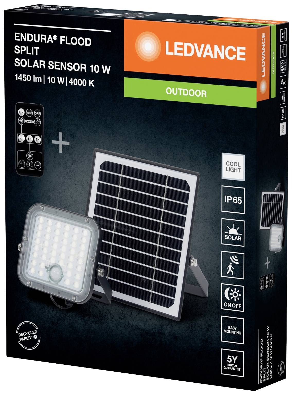 LEDVANCE Endura Split 4099854276675 LED-Flutlichtstrahler, Solarmodul 10 W Leuchtfarben: Neutralweiß