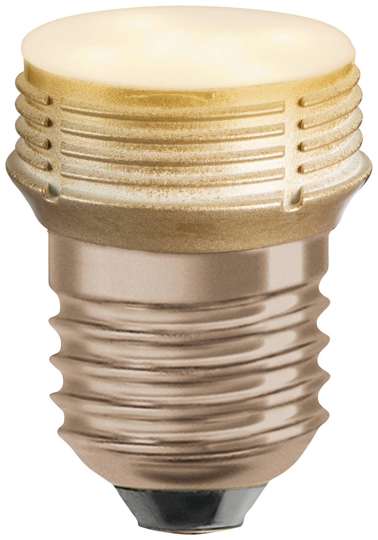 Glühbirne mit E27-Sockel, leuchtet warmweiß.