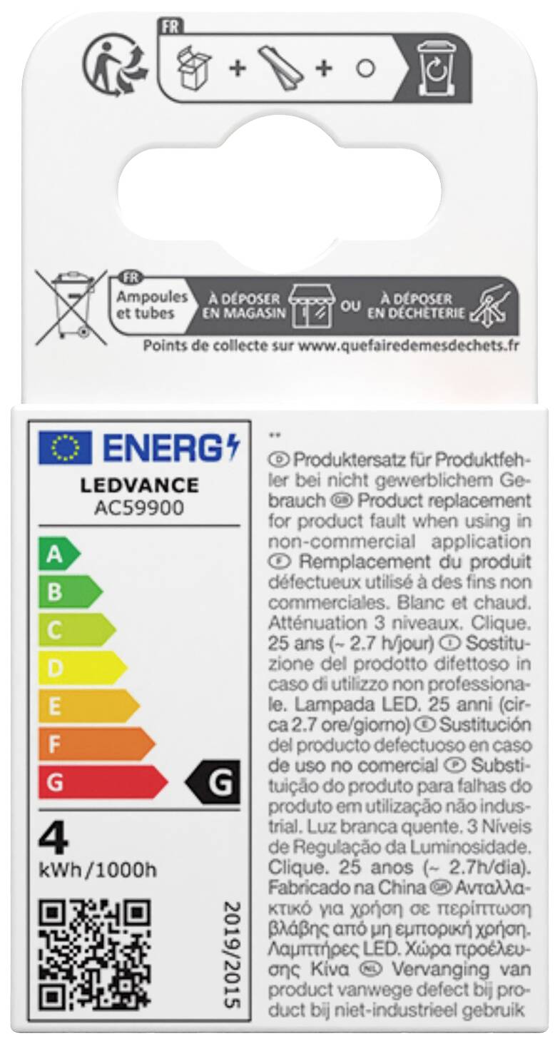 OSRAM HOMELIGHTING 4058075840027 LED EEK G (A - G) E27 3.5 W = 26 W Warmweiß (Ø x H) 35 mm x 35 mm 1 St.