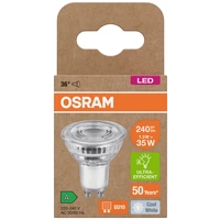 OSRAM HOMELIGHTING 4099854245237 LED-Reflektorlampe EEK A (A - G) GU10 Reflektor 1.3W = 35W Neutralweiß (Ø x H) 50mm x 50mm 1St. OSRAM HOMELIGHTING 4099854245237 LED-Reflektorlampe EEK A (A - G) GU10 Reflektor 1.3W = 35W Neutralweiß (Ø x H) 50mm x 50mm 1St.